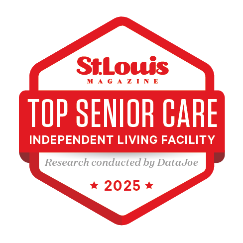 Award for Top Senior Care from St. Louis Magazine for 2025, research conducted by Data Joe.